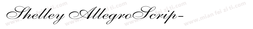 Shelley AllegroScrip字体转换